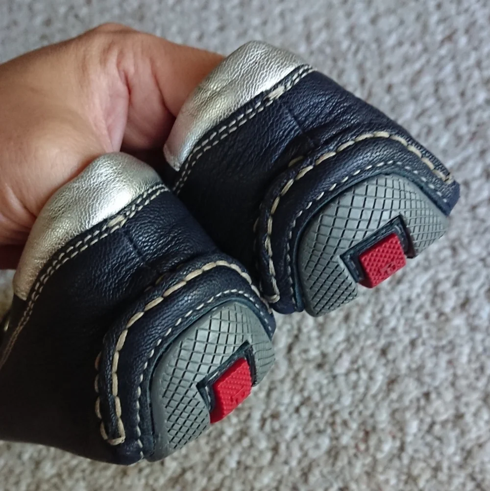 Prada Made in Italy Slip on Navy Loafers size 38 - Picture 10 of 13